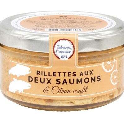 Rillettes aux deux saumons et citron confit 130g