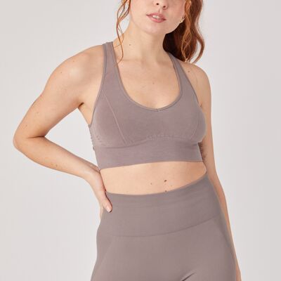 Infinity Bamboo Sports Bra, Mushroom