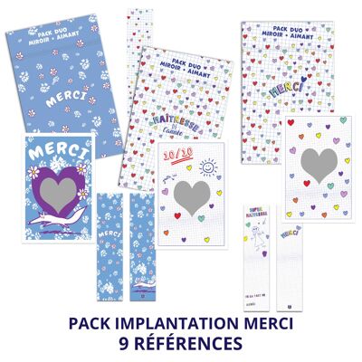 Pack implantation Merci | 9 références