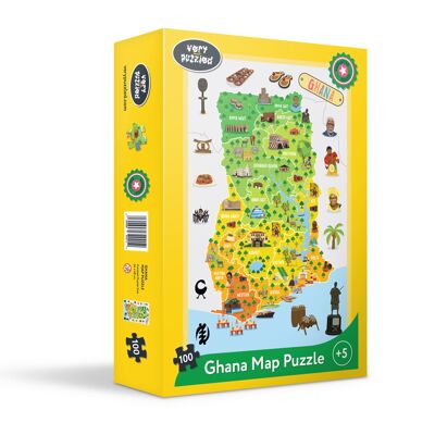 Ghana Map Puzzle (100 pieces)