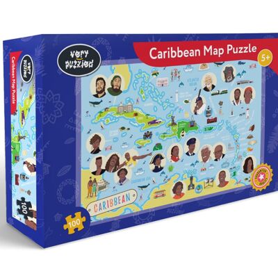 Caribbean Map Puzzle (100 pieces)