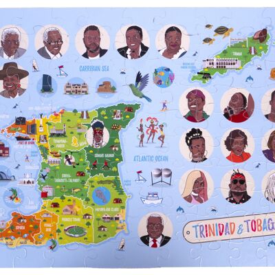 Trinidad & Tobago Map Puzzle (100 pieces)