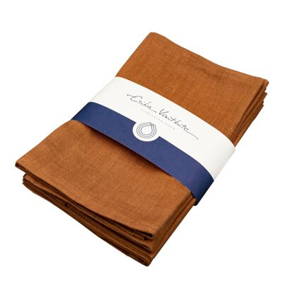 Linen napkin RUTA, color: amber