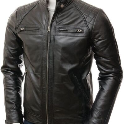 GIACCA IN PELLE NERA DA UOMO BRAND SIBIU