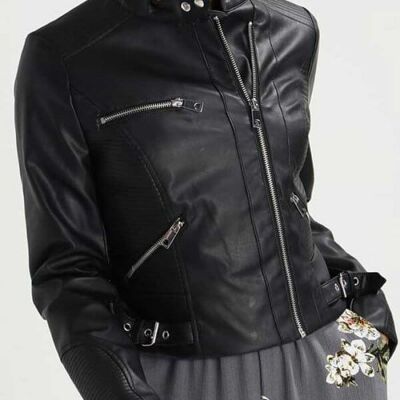 Candid Biker Leather Jacket For Women