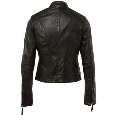 Dianna Casual Slim Biker Leather Jacket