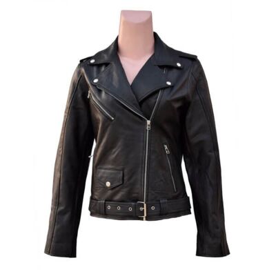 Fiona Leather Motorcycle Jacket