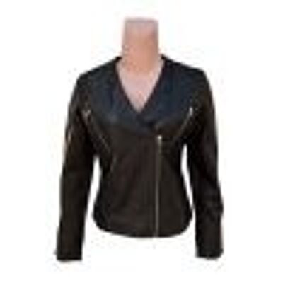 Giacca in pelle nera Gretel