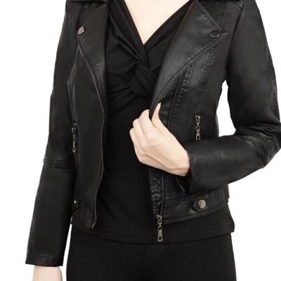 Diana Zipper Real Lambskin Motorcycle Leather Coat