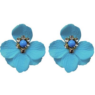 CAPRI BLUE FLOWER EARRINGS