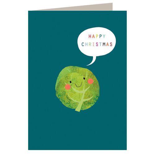 CH01 Brussel Sprout Christmas Card