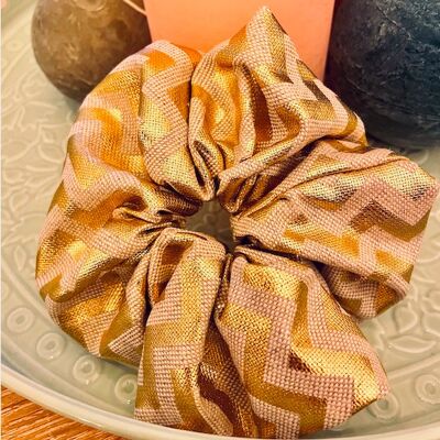 Gold chevron scrunchie