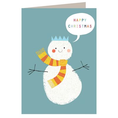 CH05 Tarjeta de felicitación navideña con muñeco de nieve