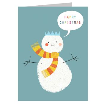 SM52 Mini carte de Noël bonhomme de neige 1