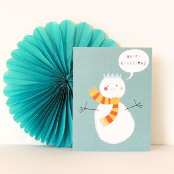 SM52 Mini carte de Noël bonhomme de neige 2