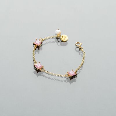 Bracelet doré avec des cristaux Rose Marie -