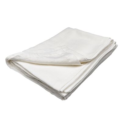 Linen tablecloth RUTA, color snow white