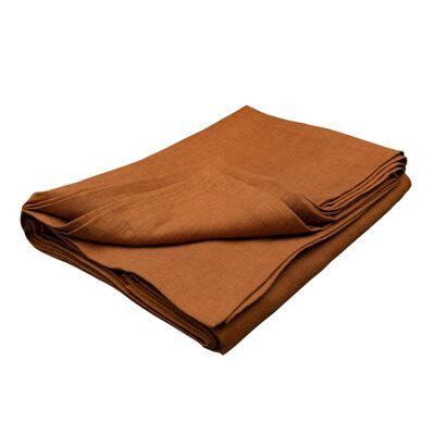Linen tablecloth RUTA, amber color