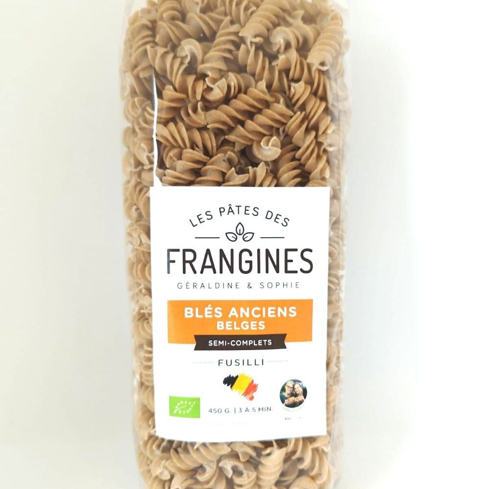 [100% Belgisch] Pasta FRANGINES Urweizen (Wallonien) - Fusilli INTEGRAL - 450gr