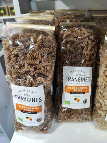 [100% Belge] Pâtes FRANGINES blés anciens (wallonie) - Fusilli INTEGRAL - 450gr 3