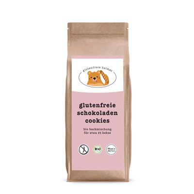 glutenfreie schokoladen cookies - bio backmischung - Mischung für 25 Kekse - 200g Backmischung