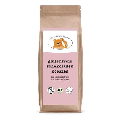 glutenfreie schokoladen cookies - bio backmischung - Mischung für 50 Kekse - 400g Backmischung