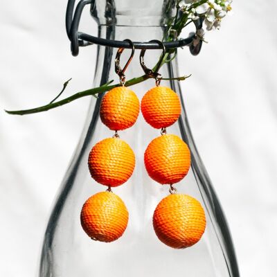 Maxi Lolita Ohrringe - Leuchtendes Orange