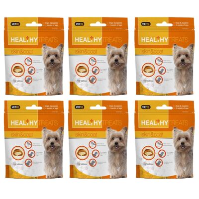 VetIQ Healthy Treats Skin & Coat Treats for Dogs, 6 x 70g