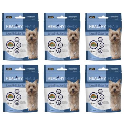 VetIQ Healthy Treats Breath & Dental Care Treats for Dogs, 6 x 70g