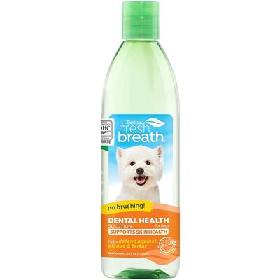 TropiClean Fresh Breath Oral Care Water Additive Plus Skin & Coat 473ml