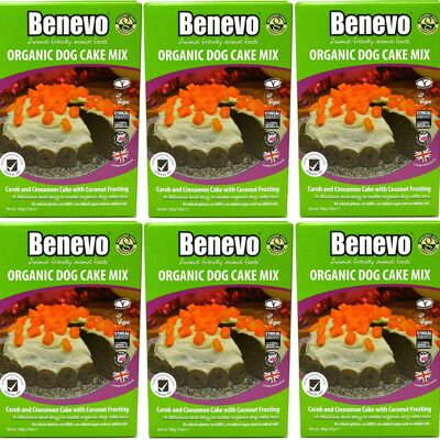 Benevo Organic Carob & Cinnamon Dog Cake Mix 6 x 140g