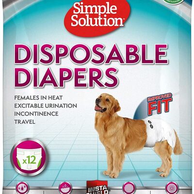Simple Solution Disposable Diapers XXLarge (12Pk)