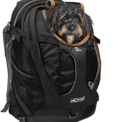 Kurgo G-Train Dog Carrier Backpack for Small Dogs & Cats, Black