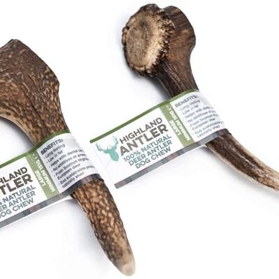 Antos Antler Natural Dog Chew - 2 Pack Deal - Large (151g - 220g) - 2 Pack