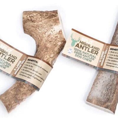 Antos Antler Natural Dog Chew - 2 Pack Deal - Extra Large (220g - 270g) - 2 Pack