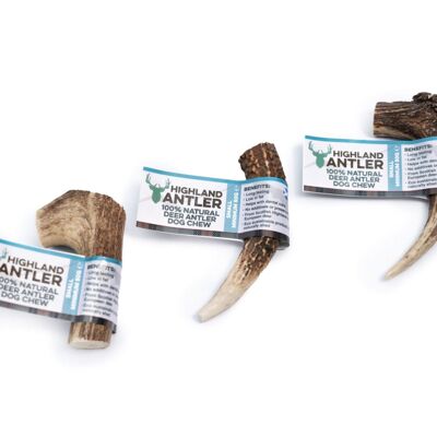 Antos Antler Natural Dog Chew - 3 Pack Deal - Small (50g - 75g) - 3 Pack