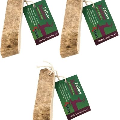 Antos Fallow Antler Dog Chew - 3 Pack Deal - Small (Under 75g) - 3 Pack
