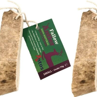 Antos Fallow Antler Dog Chew - 2 Pack Deal - Small (Under 75g) - 2 Pack
