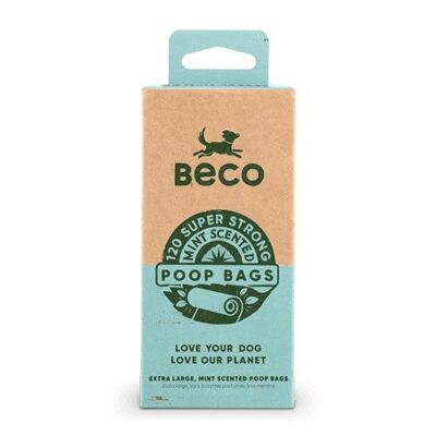 Beco Degradable Poop Bags Mint Scented, 120 Bags