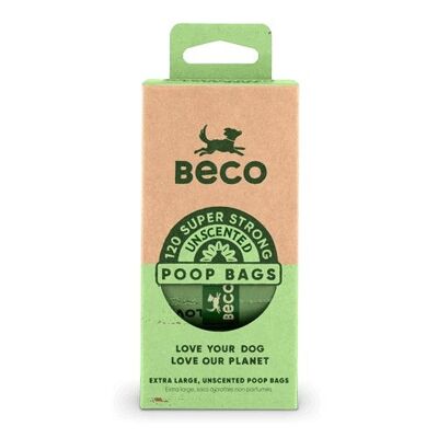 Beco Degradable Poop Bags Unscented, 120 Bags