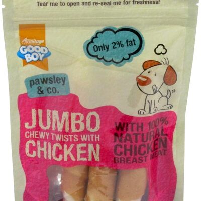 Good Boy Jumbo Chewy Twists with Chicken, 12 x 100g