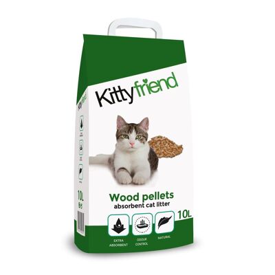 Sanicat KittyFriend Wood Pellets Cat Litter 10L