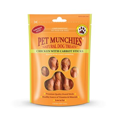 Pet Munchies Chicken with Carrot Sticks 80g - Case of 8
