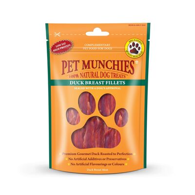 Pet Munchies Duck Breast Fillets 80g - Case of 8