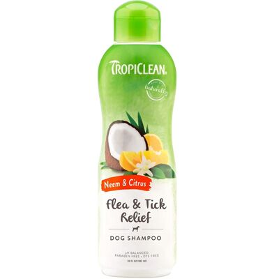 TropiClean Flea & Tick Relief Neem & Citrus Dog Shampoo 592ml