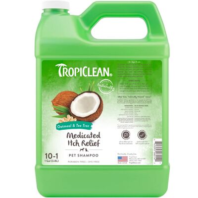 TropiClean Medicated Itch Relief Oatmeal & Tea Tree Pet Shampoo 3.8L