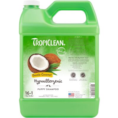 TropiClean Hypoallergenic Gentle Coconut Puppy & Kitten Shampoo 3.8L