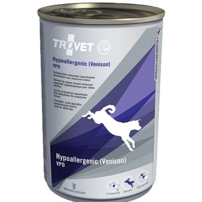 Trovet Venison Hypoallergenic Diet (VPD) Canine - 12 x 400g Cans