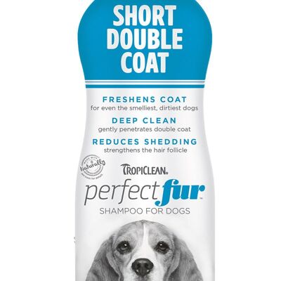 TropiClean PerfectFur Short Double Coat Shampoo for Dogs 473ml