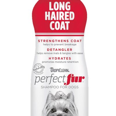 TropiClean PerfectFur Long Haired Coat Shampoo for Dogs 473ml